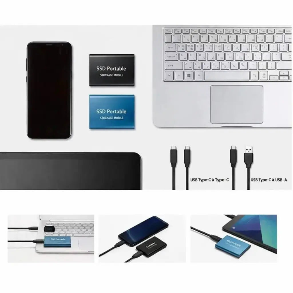 PortUltra | Disque SSD Portable 2 To Ultra Rapide – Stockage Externe Compact