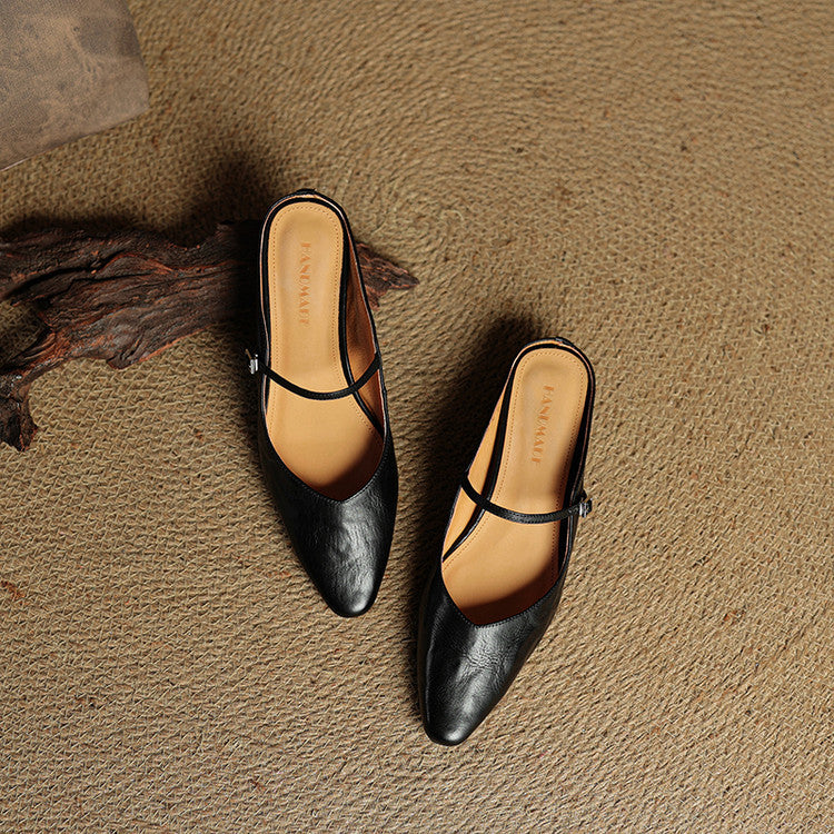 Orella | Mules en Cuir Véritable