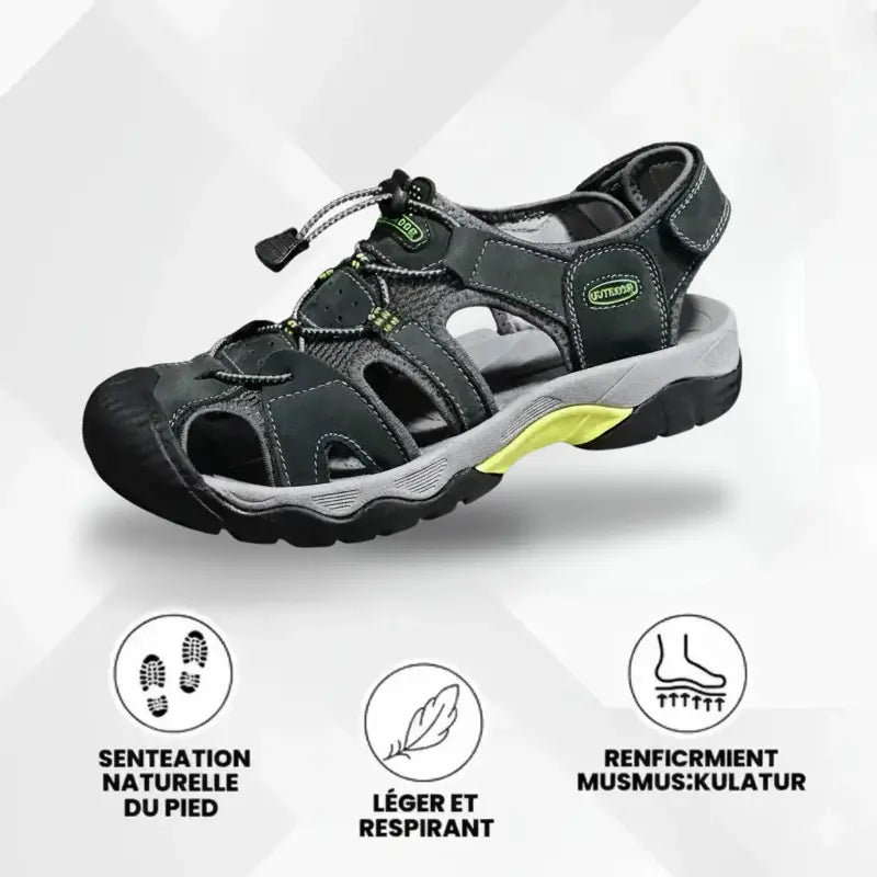 Gladiator | Sandale Pour Hommes En Cuir Véritable - Vela Vici 🇫🇷