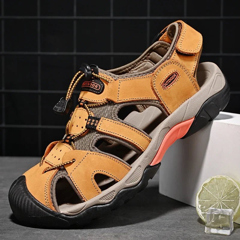 Gladiator | Sandale Pour Hommes En Cuir Véritable - Vela Vici 🇫🇷