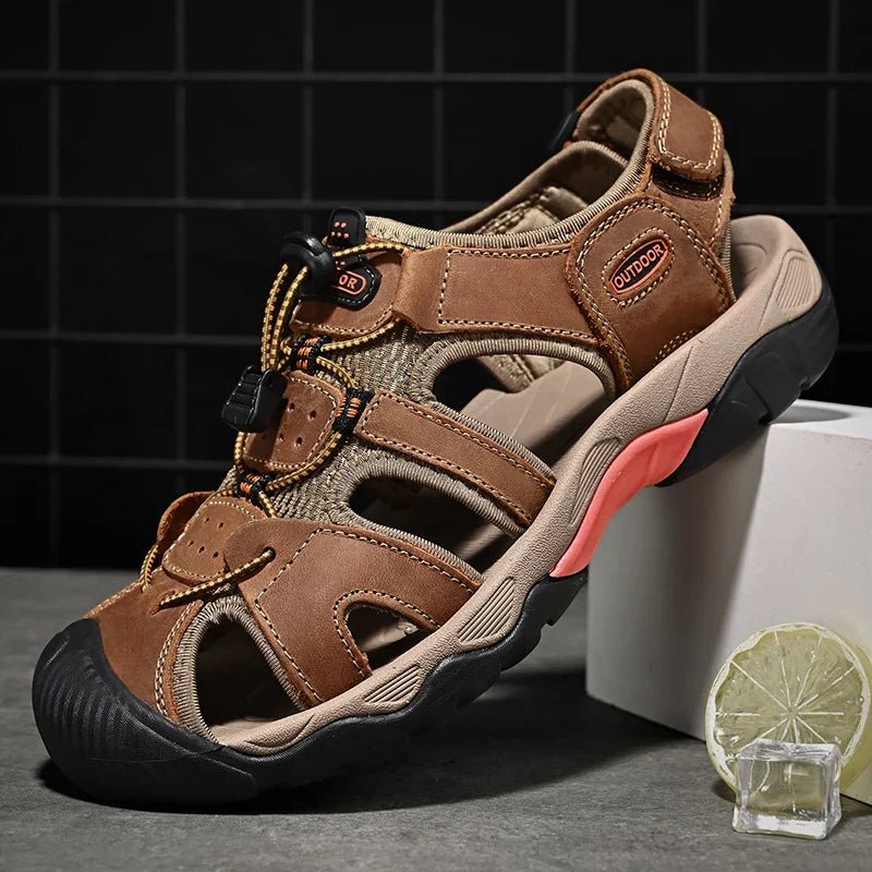 Gladiator | Sandale Pour Hommes En Cuir Véritable - Vela Vici 🇫🇷