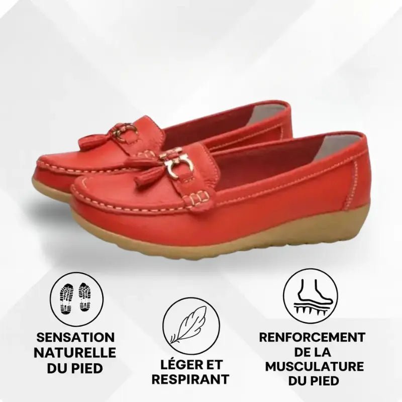 Mocassin pour Femme Orthopédique en Cuir | Veloura - Vela Vici 🇫🇷