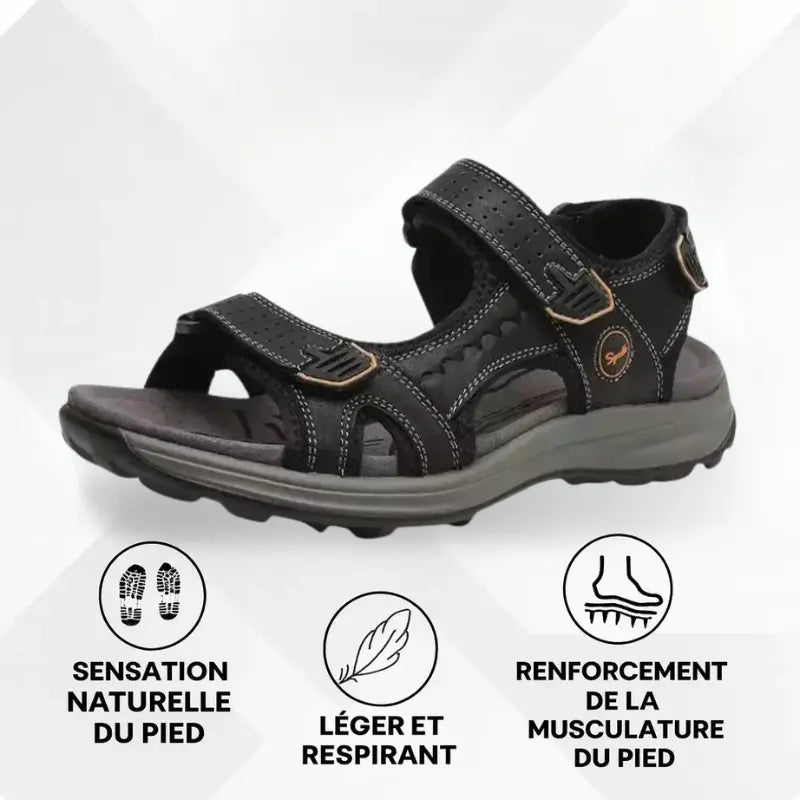 OrthoSport | SANDALIE ORTHOPÉDIQUE EN CUIR POUR HOMMES - Vela Vici 🇫🇷