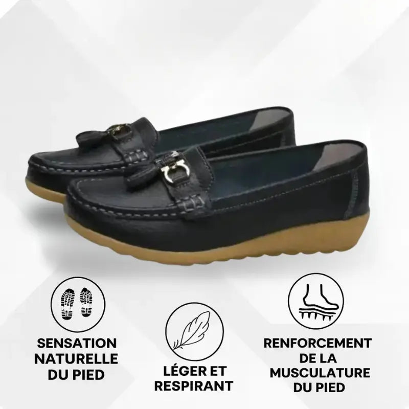 Mocassin pour Femme Orthopédique en Cuir | Veloura