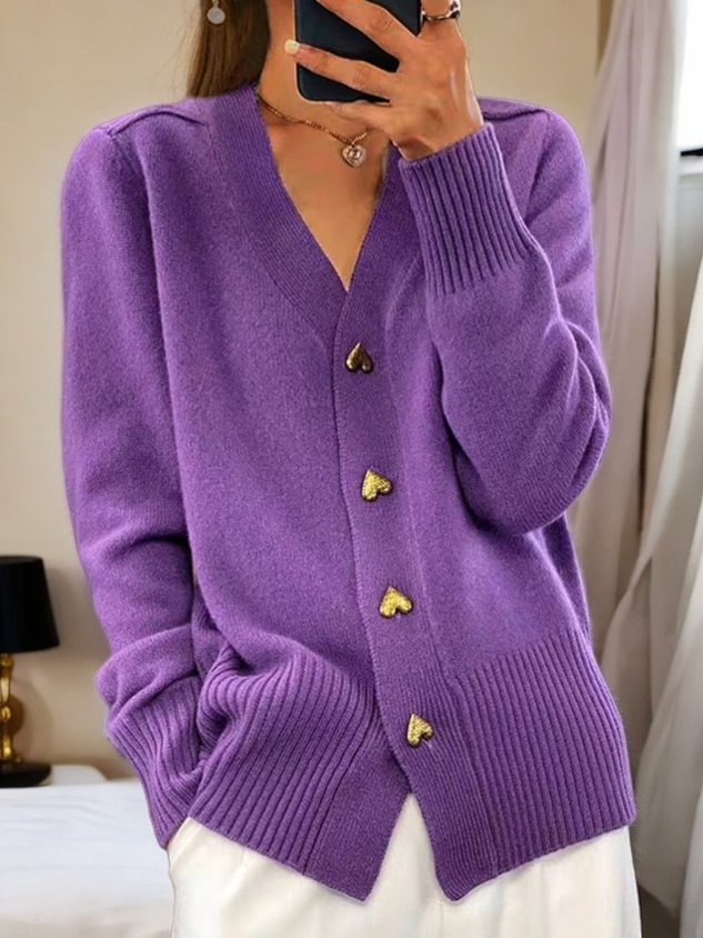 Cardigan Chic à Col en V pour Femmes - Vela Vici 🇫🇷