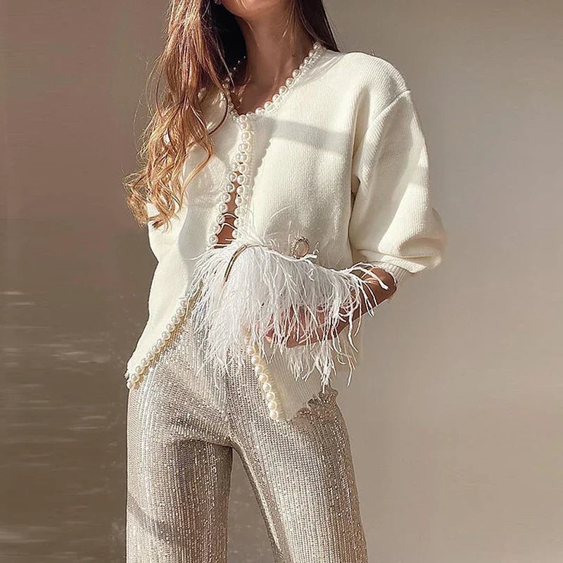 Cardigan Femme Orné de Perles - Vela Vici 🇫🇷