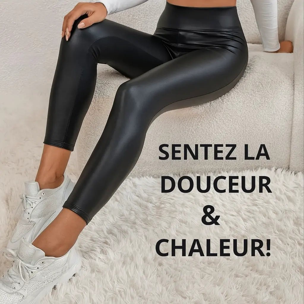 CurveLux | Legging en Cuir Velouté - Vela Vici 🇫🇷