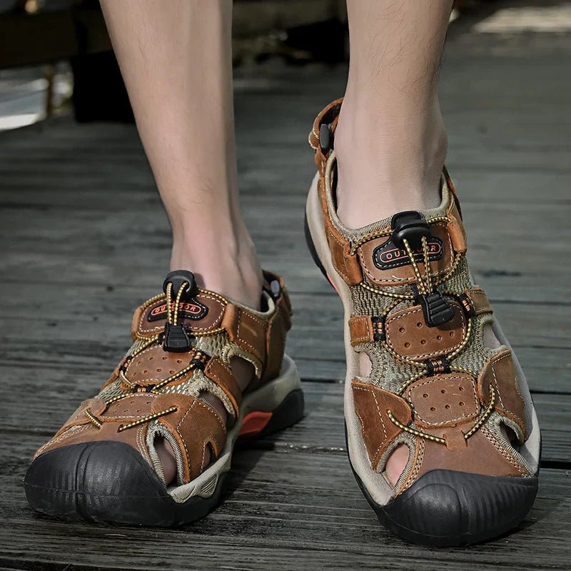 Gladiator | Sandale Pour Hommes En Cuir Véritable - Vela Vici 🇫🇷