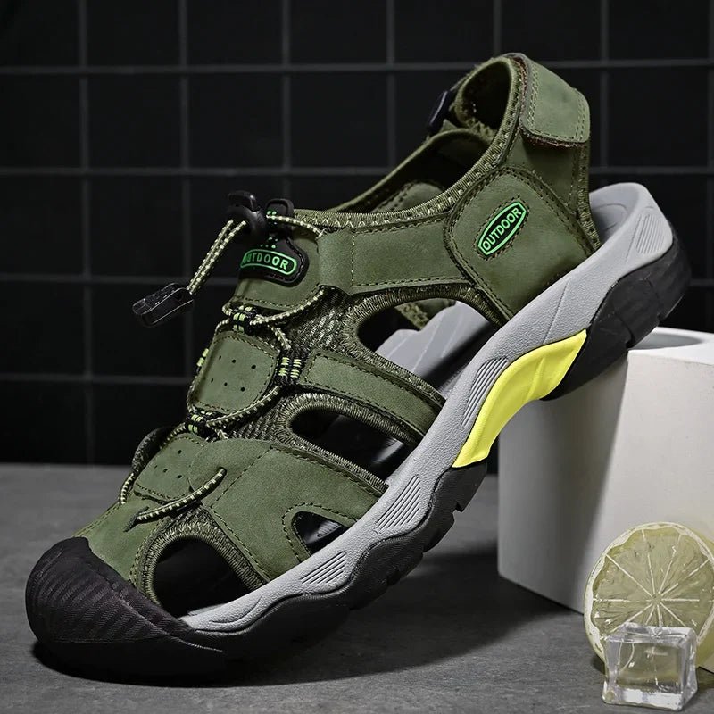 Gladiator | Sandale Pour Hommes En Cuir Véritable - Vela Vici 🇫🇷