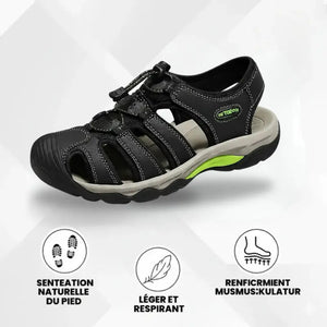 Gladiator | Sandale Pour Hommes En Cuir Véritable - Vela Vici 🇫🇷