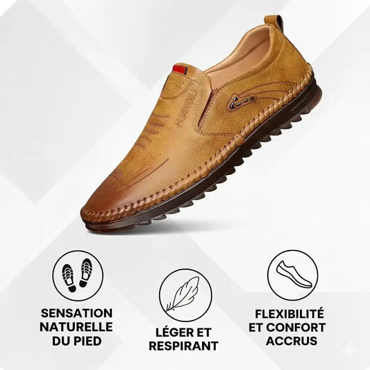 Mocassins à Enfiler en Cuir pour Hommes | Lorvix - Vela Vici 🇫🇷