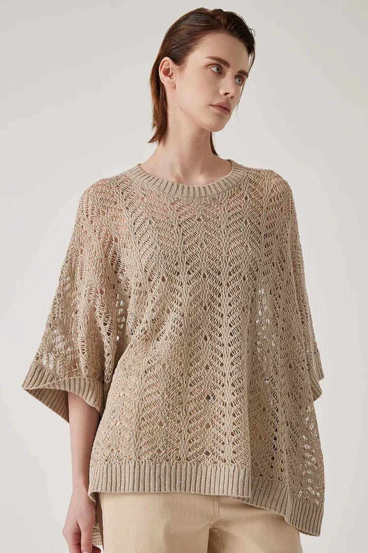 Pull Drapé au Crochet pour Femmes - Vela Vici 🇫🇷